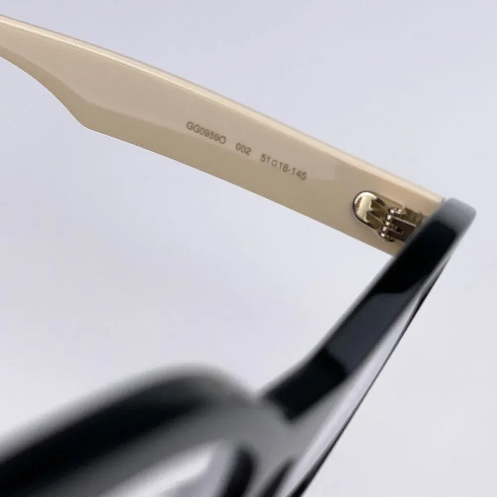 NEW Gucci  GG0959O 002 Black White Cat Eye Women Eyeglasses